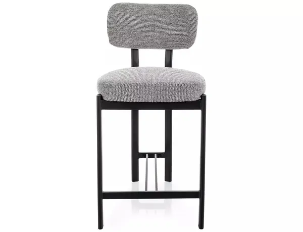 Scaun de bar Misaki H-2 gri 254 / negru mat
