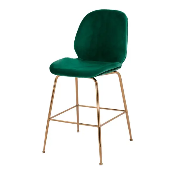 Scaun de bar NORRA VELVET H65 CM - Verde