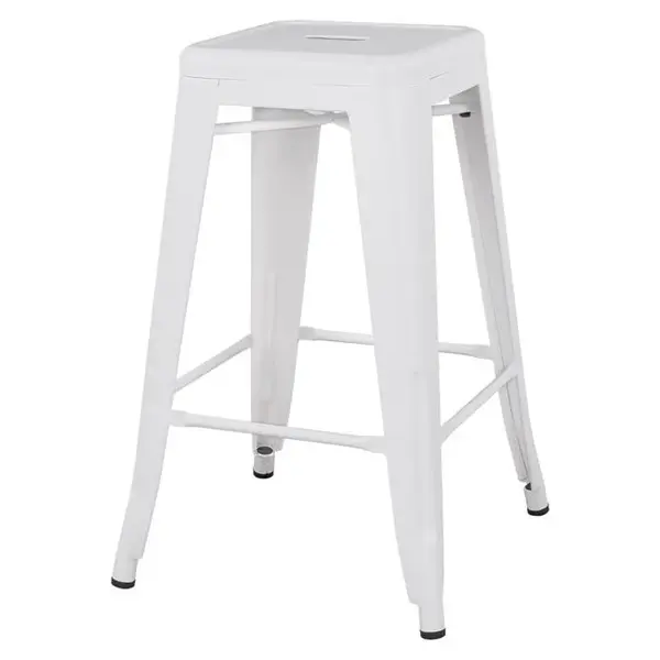 Scaun de bar PARISIAN MATT H67 CM - Alb