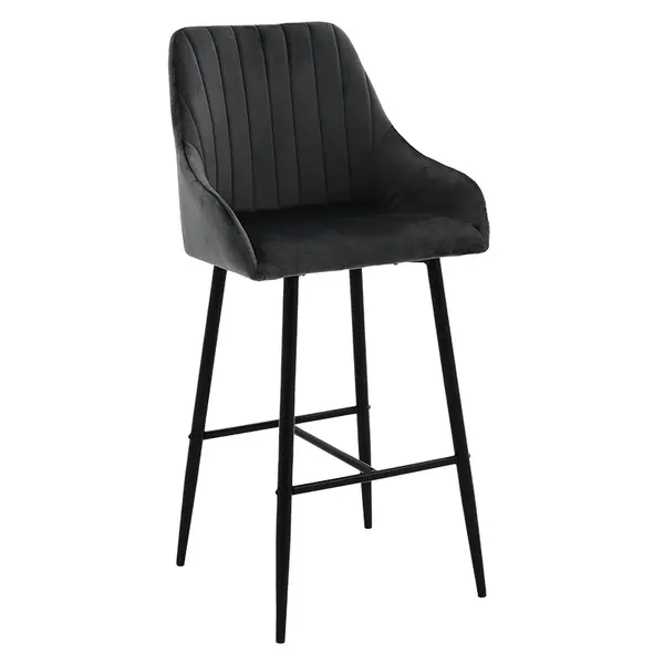 Scaun de bar Patrin, Portocaliu - Negru, 68x45x101 cm