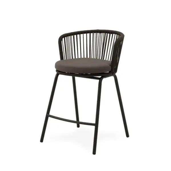 Scaun de bar PIERA H64 CM - Gri inchis