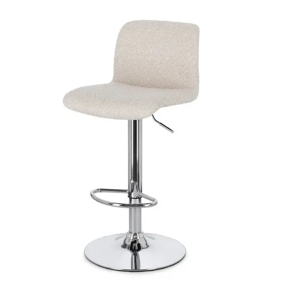 Scaun de bar RAFAEL CHROME H60/81 CM - Beige