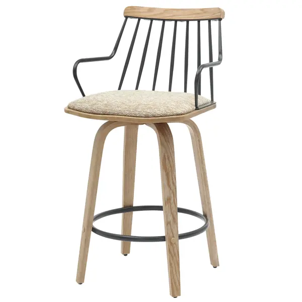 Scaun de bar RIONA BEIGE H56 CM - Beige