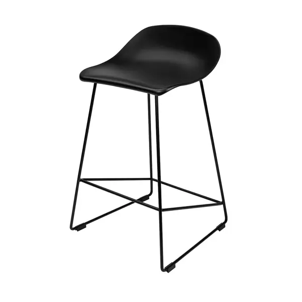 Scaun de bar ROLAND BLACK H76 CM - Negru