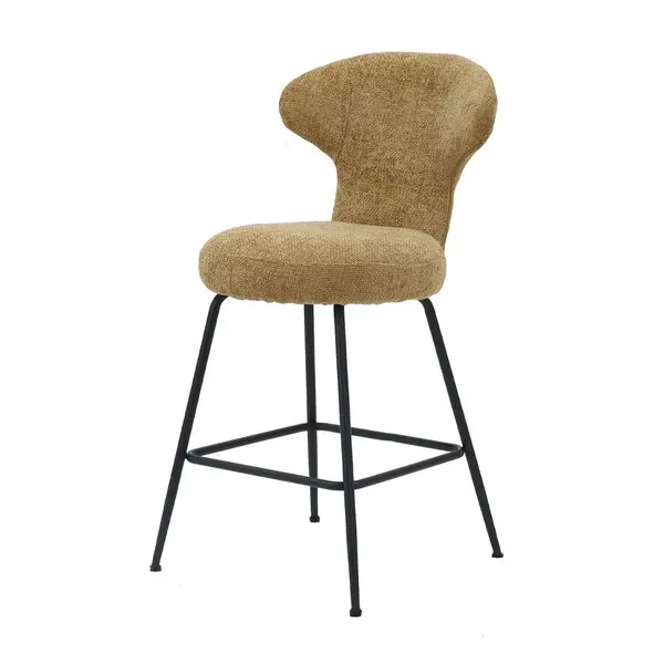 Scaun de bar TIVELA H64 CM - Mustard