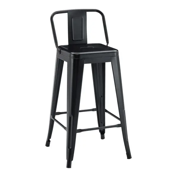 Scaun de bar Utopia, Negru, 42x42x86 cm