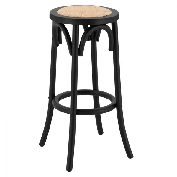 Scaun de bar VAINO BLACK H 70CM - Negru