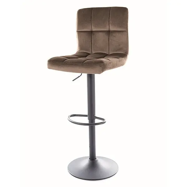 Scaun de bar VARION VELVET H65/88 CM - Maro