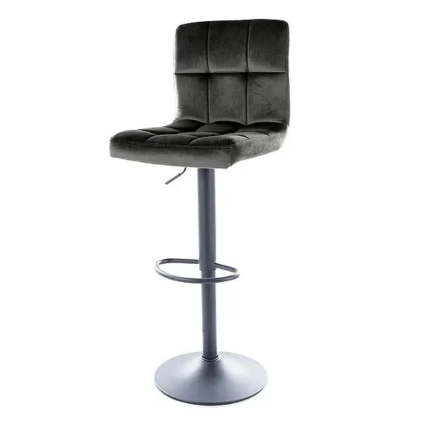 Scaun de bar VARION VELVET H65/88 CM - Negru