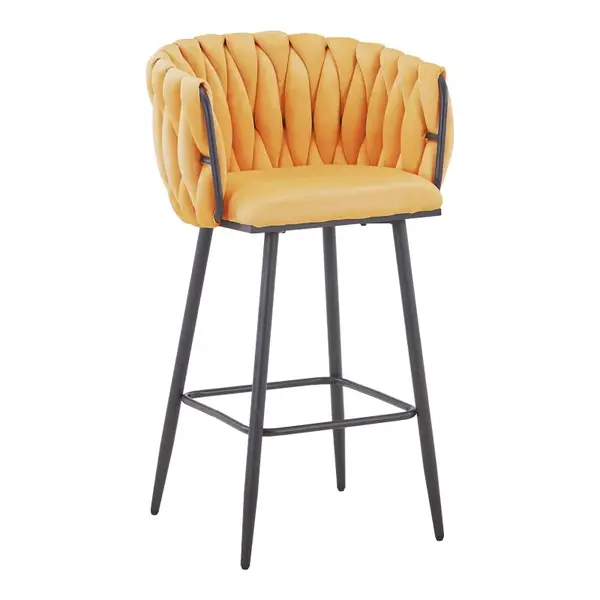 Scaun de bar Vivian Galben 57x50x100 cm