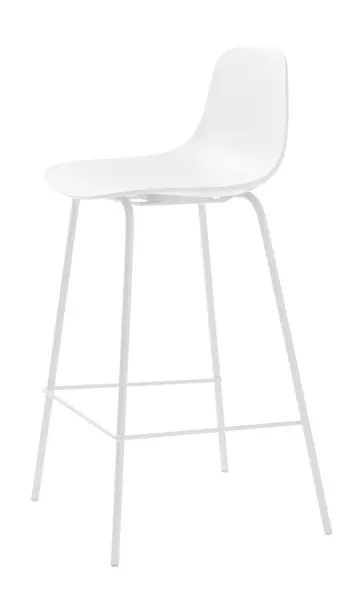 Scaun de bar ZELBRON H67 CM - Alb