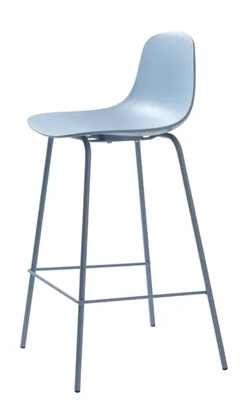 Scaun de bar ZELBRON H67 CM - Albastru