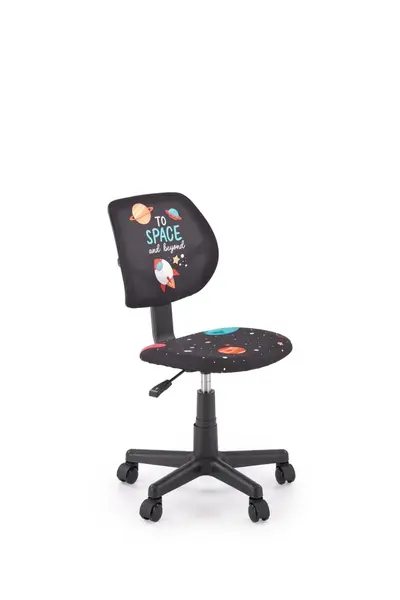 Scaun de birou copii Bin Go negru H90 cm