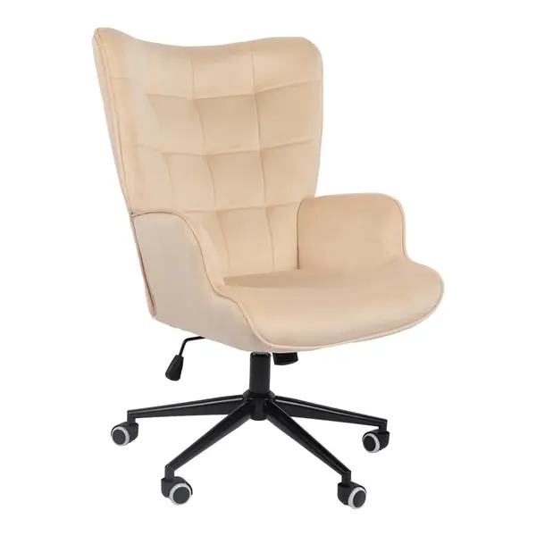 Scaun de birou directorial Lobima, catifea, 68x71x112 cm