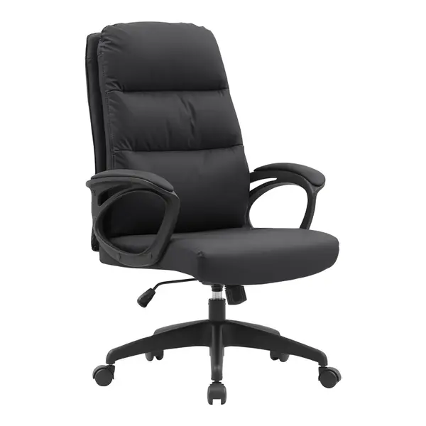 Scaun de birou Enfiria, Negru, 66x66x110-122 cm
