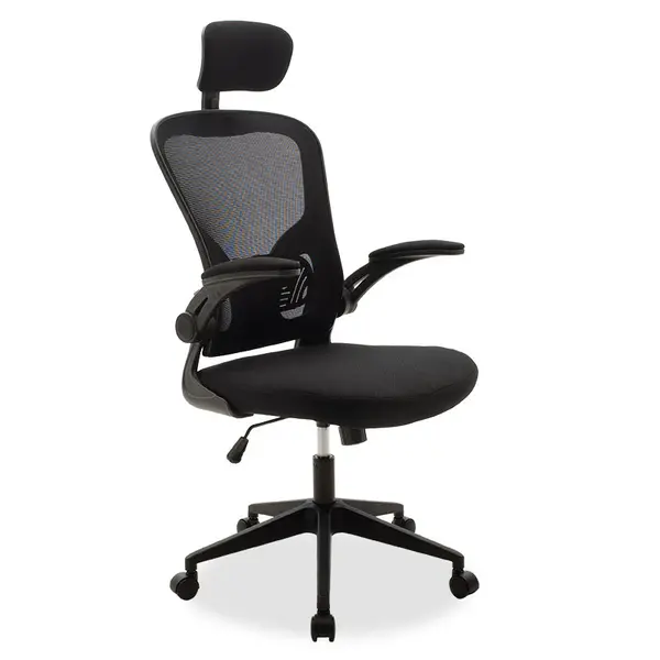 Scaun de birou Manager Ergoline cu plasa, neagra, 65x62 cm