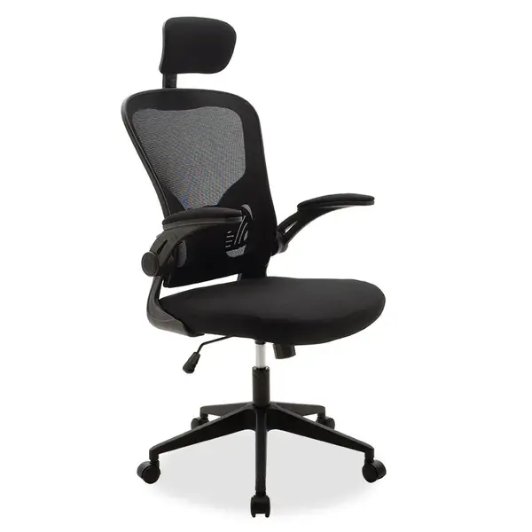 Scaun de birou manager Ergoline pakoworld cu plasa textila in culoare neagra Scaun de birou manager Ergoline pakoworld cu plasa textilă în culoare neagră