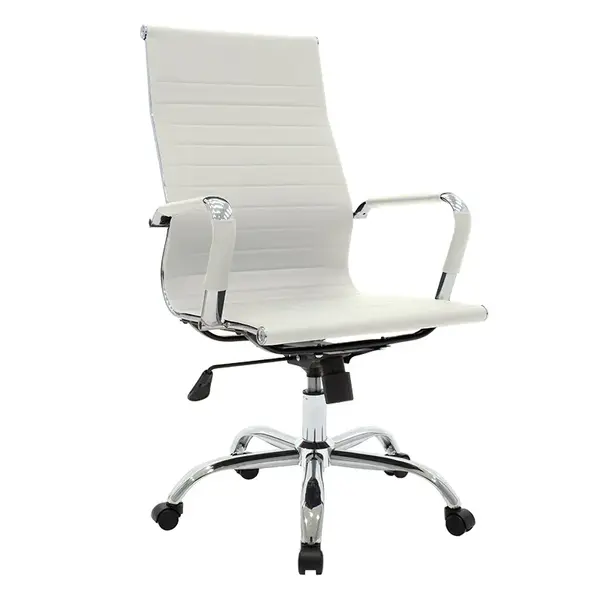 Scaun de birou Manager Valter pakoworld alb piele PU 55.5x58x108cm Scaun de birou Manager Valter pakoworld alb piele PU 55.5x58x108cm