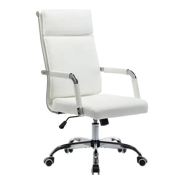 Scaun de birou managerial cu funcție ajustabilă Mavel, Albă, 55x62x100-110 cm