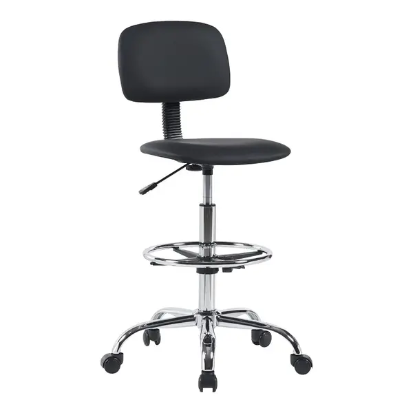 Scaun de birou pe roti Icina Pakoworld, nuanta neagra, 58x54x102-123cm Scaun rulant pentru birou Icina Pakoworld, nuanță neagră, 58x54x102-123 cm.