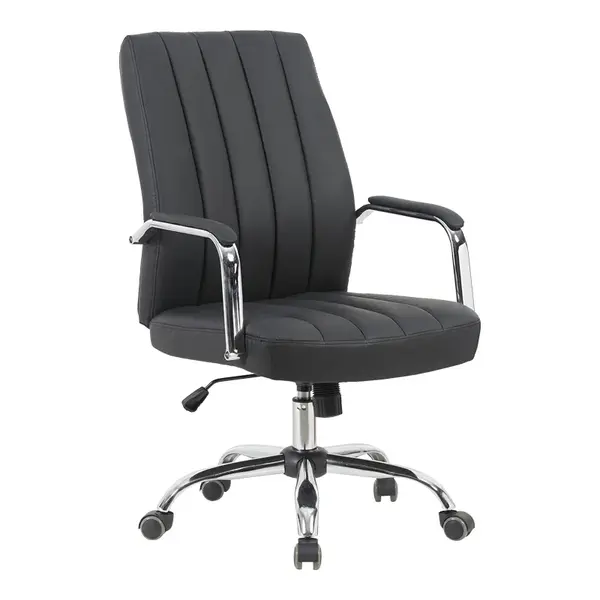 Scaun de birou pentru manager Mido Pakoworld PU Black 58x71x100-106cm Scaun de birou pentru manager Mido Pakoworld PU Black 58x71x100-106cm