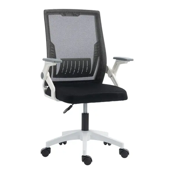 Scaun de birou Penza, Alb - Negru, 48x58x102 cm
