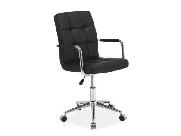 Scaun de birou Q-022 negru piele ecologica – H87 cm