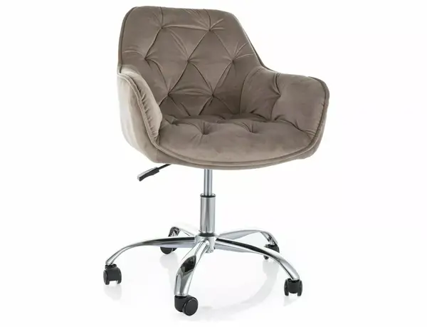 Scaun de birou Q190 velvet bej inchis Blu40