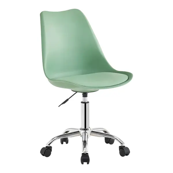 Scaun de birou reglabil Gaston II, Mint, Verde, 48x57x77-90 cm