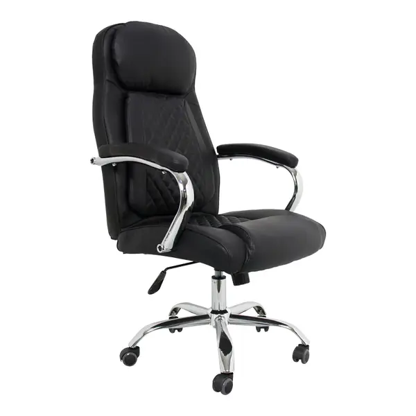 Scaun de birou Stoldi pakoworld pu negru, pentru manager, 62.5x70x113-121cm Scaun de birou Stoldi pakoworld pu negru, pentru manager, 62.5x70x113-121cm