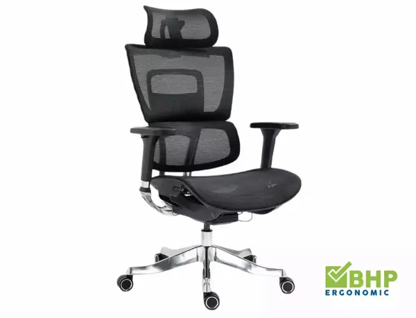 Scaun de birou Winner Lux negru/crom