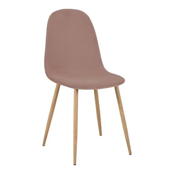 Scaun de dining Bella din catifeamar putred, Natural, 43x52x89 cm