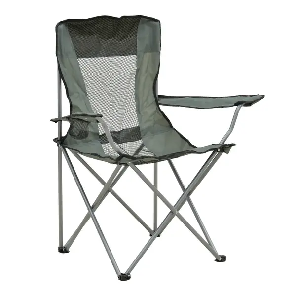 Scaun de exterior Pesca, Gri-Negru, 55x55x95 cm