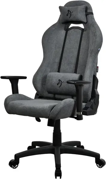 Scaun de gaming Arozzi - Torretta Soft Fabric V2, cenusa