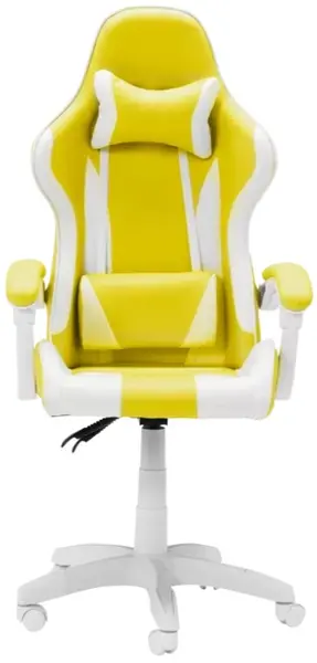 Scaun de gaming Carmen - 6311, alb/galben