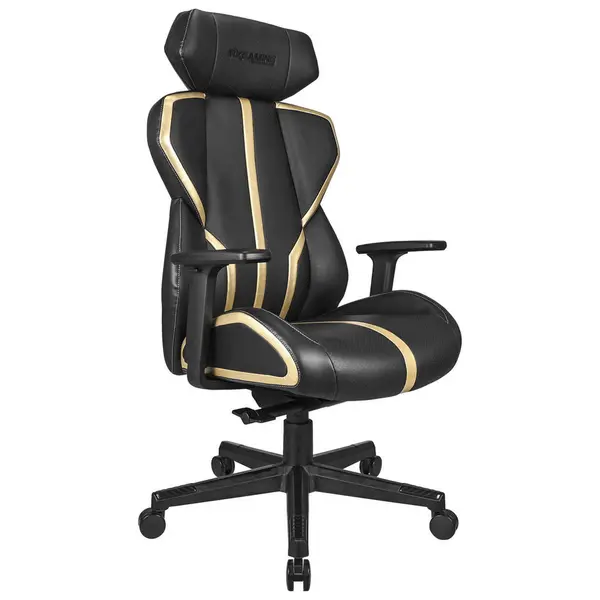 Scaun De Gaming, imitație piele, galben, negru