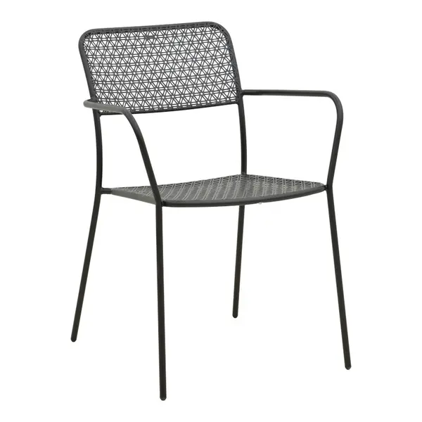 Scaun de gradina Stivuibil, Federal, Negru, 58x57x81.5 cm