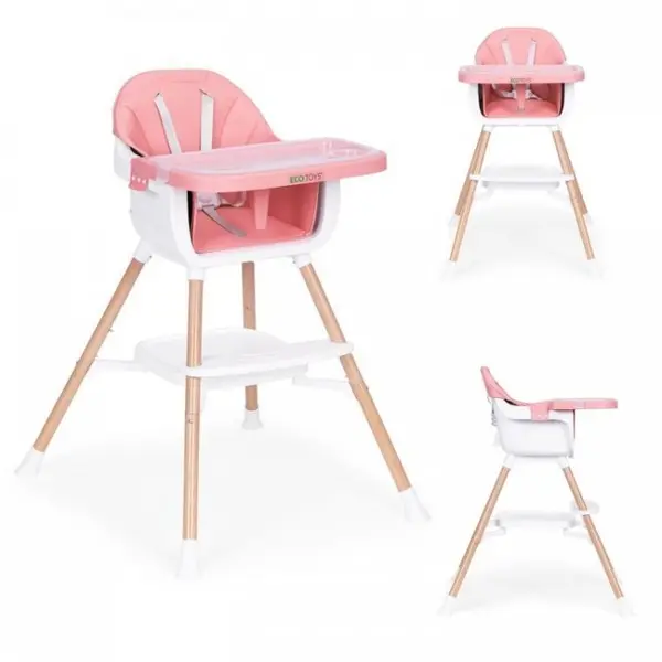 Scaun de masa 2 in 1 Ecotoys HC508 Roz