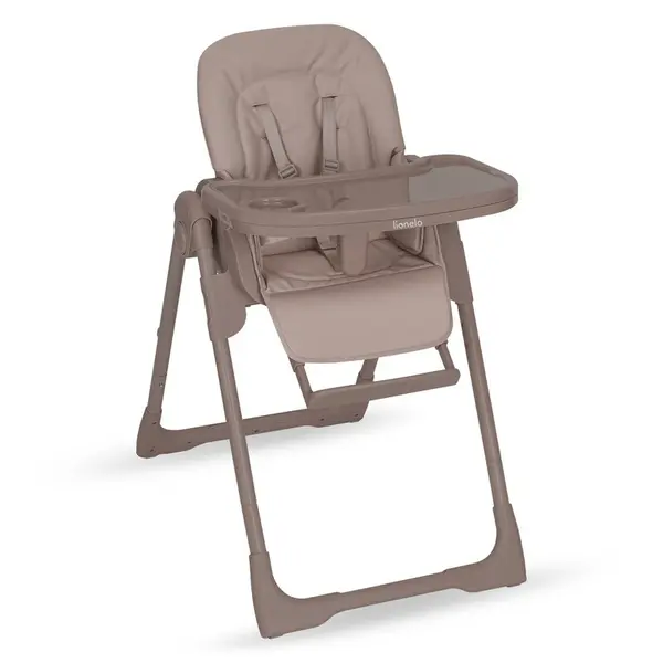Scaun de masa 2 in 1, Lionelo, Linn Plus, Cu functie de sezlong, Reglabil, 6 Pozitii pe inaltime, Spatar reglabil in 3 pozitii, Din metal, Conform cu EN14988, Bej Taupe