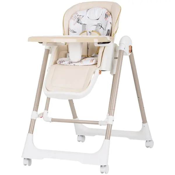 Scaun de masa Chipolino Milk Shake, 2 in 1, leagan, pliabil, confortabil, bej KID059514, la doar 422,00 lei
