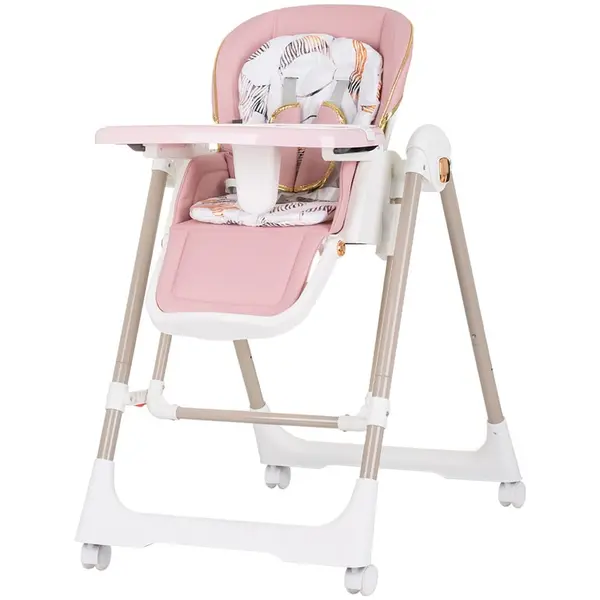 Scaun de masa Chipolino Milk Shake, 2 in 1, leagan, pliabil, confortabil, roz KID059521, la doar 422,00 lei
