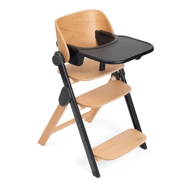 Scaun de masa copii 4 in 1 din lemn Chicco Meraviglia, Ebony (Maro), 0 luni+