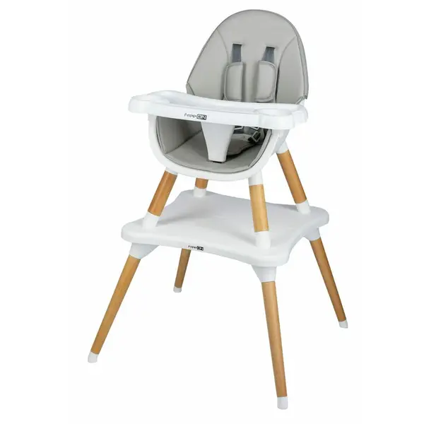 Scaun de masa FreeON Eos Grey 3 in 1 multifunctional, cu tavita reglabila si detasabila, conform cu standardul european de securitate