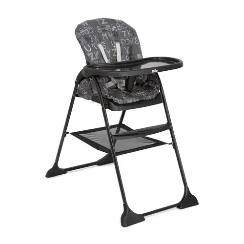 Scaun de masa Joie Mimzy Snacker ABC Charcoal, 6 luni +, pliabil, Gri