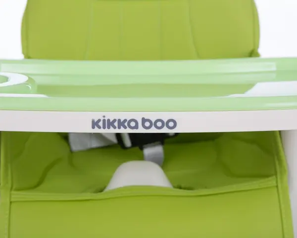 Scaun de masa KikkaBoo 3in1 Creamy Green transformabil in inaltator,cadru metalic,suport picioare ,husa lavabila,tavita dubla reglabila,centura de siguranta