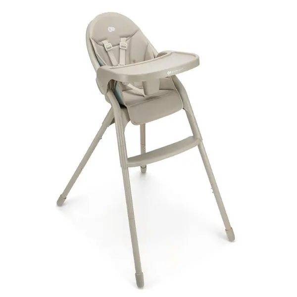 Scaun de masa Kinderkraft Dinnly Beige, transformabil intr-un scaun inalt, husa scaun PU, pana la 15 kg