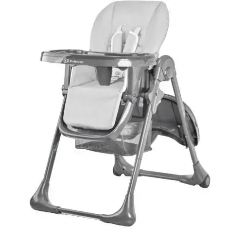 Scaun de masa KinderKraft Tastee, reglabil, pliabil, greutate maxima suportata 15 Kg, Gri