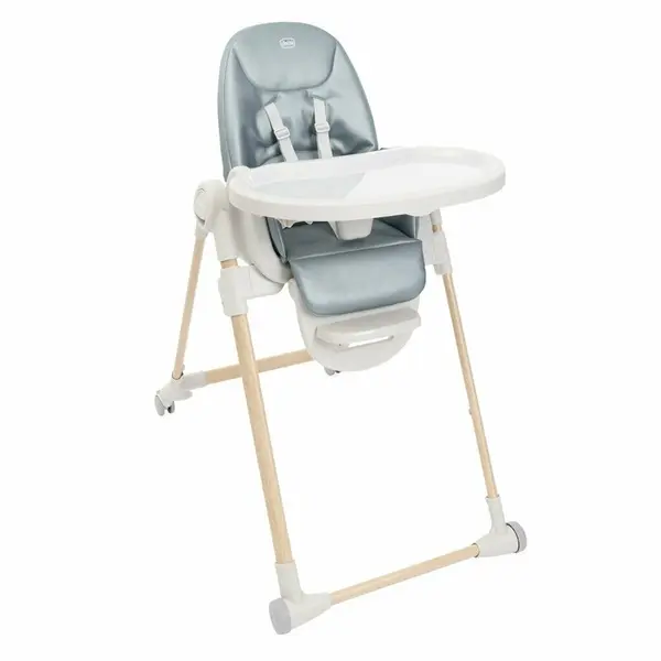 Scaun de masa multifunctional, Chicco, Polly Armonia, Transformabil in balansoar, Reglabil pe inaltime in 9 pozitii, Spatar si suport de picioare ajustabile, Pana la 40 kg, Pliabil, 0- 3 ani, Verde