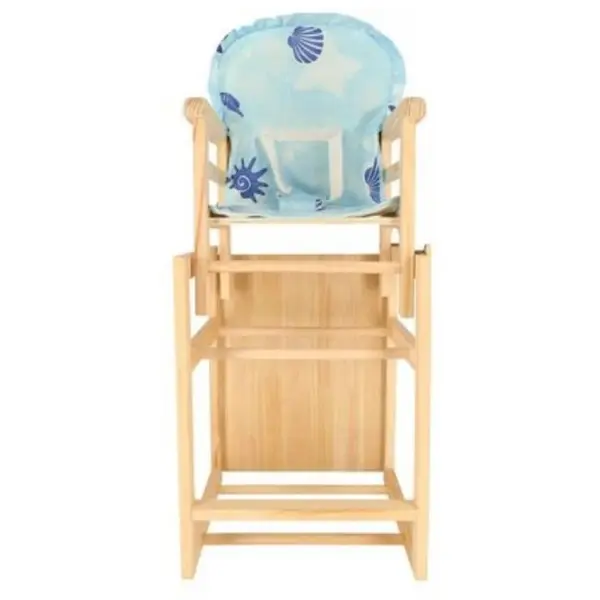 Scaun de Masa Multifunctional pentru Copii Jolly Kids, Lemn, Sezut Albastru, Maro, Jolly Kids
