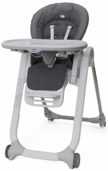 Scaun de masă pentru copii 5 în 1 Chicco - Polly Progress, Grey Melange